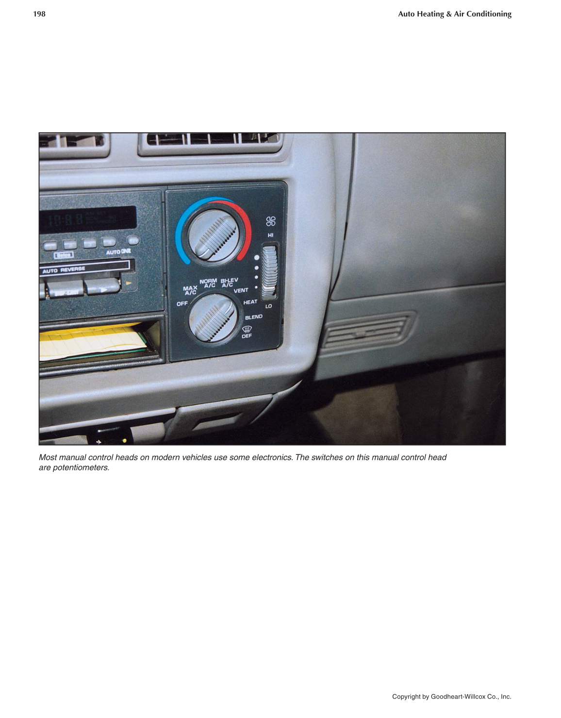Auto Heating and Air Conditioning, 4th Edition page 198