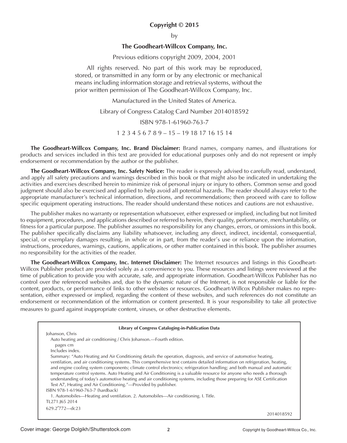 Auto Heating and Air Conditioning, 4th Edition page 2