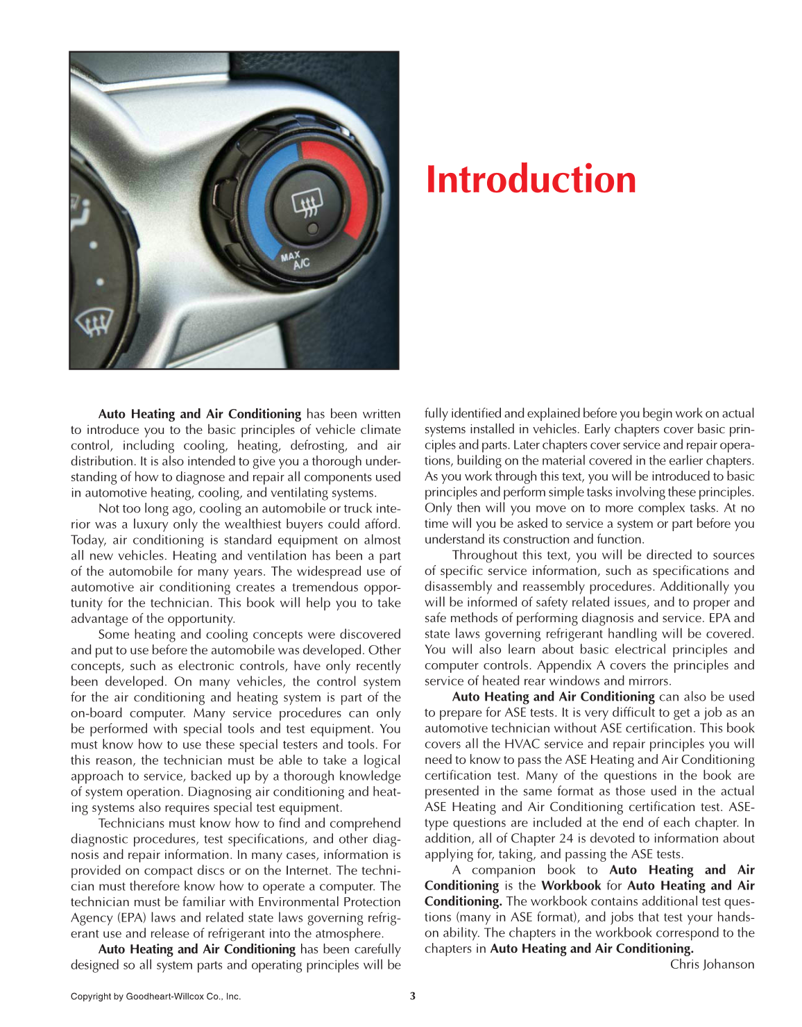 Auto Heating and Air Conditioning, 4th Edition page 3