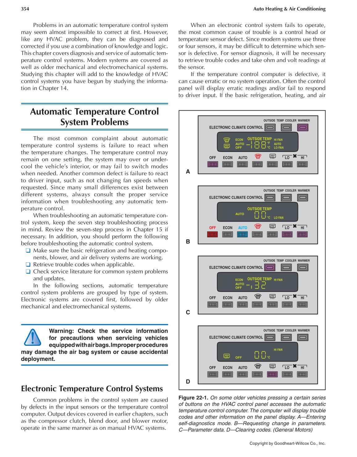 Auto Heating and Air Conditioning, 4th Edition page 354