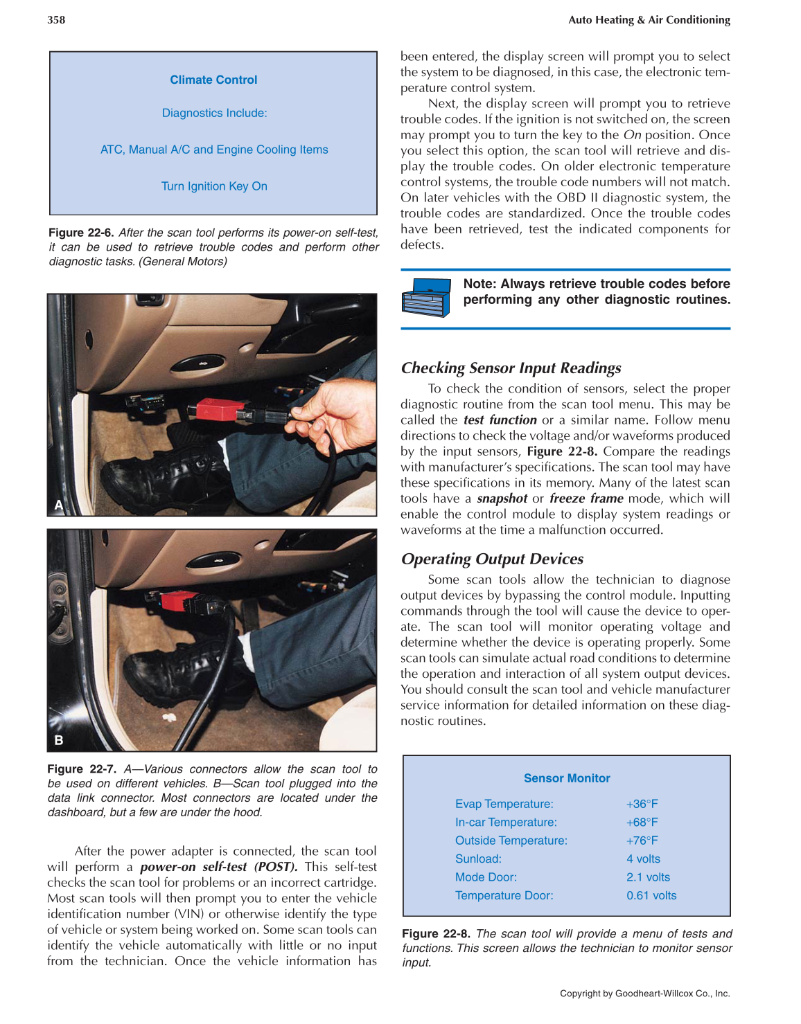 Auto Heating and Air Conditioning, 4th Edition page 358
