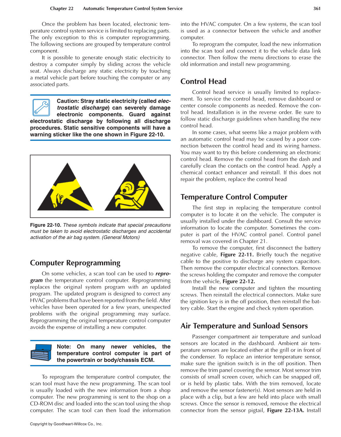 Auto Heating and Air Conditioning, 4th Edition page 361