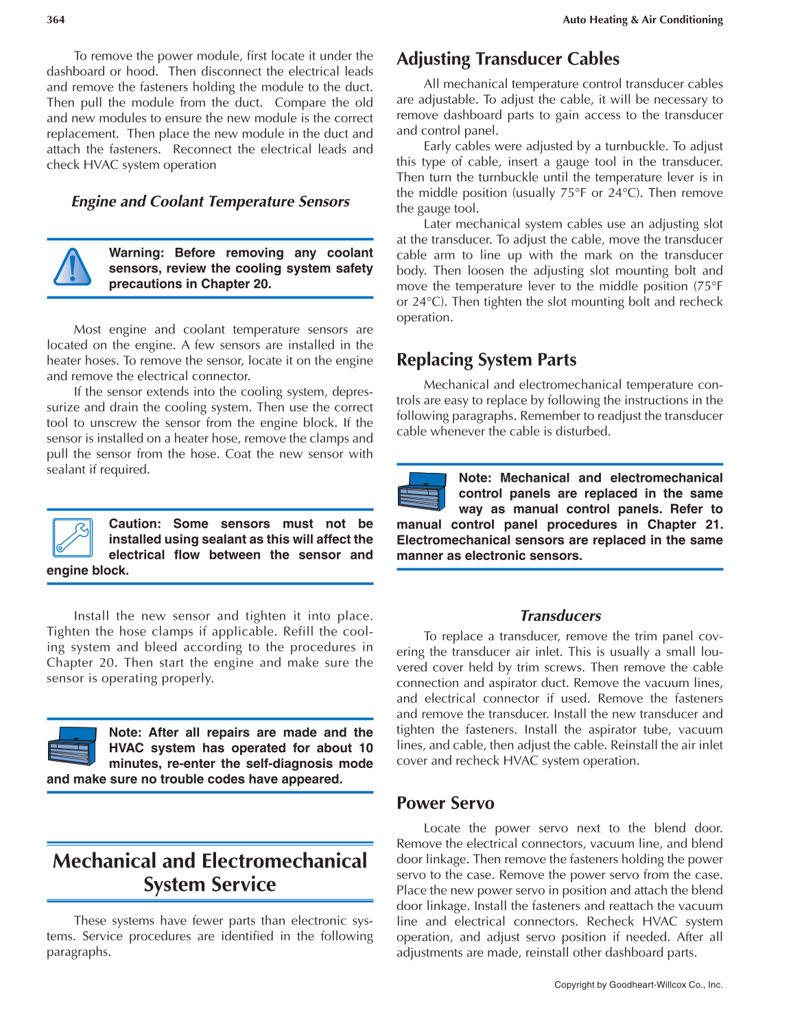 Auto Heating and Air Conditioning, 4th Edition page 364