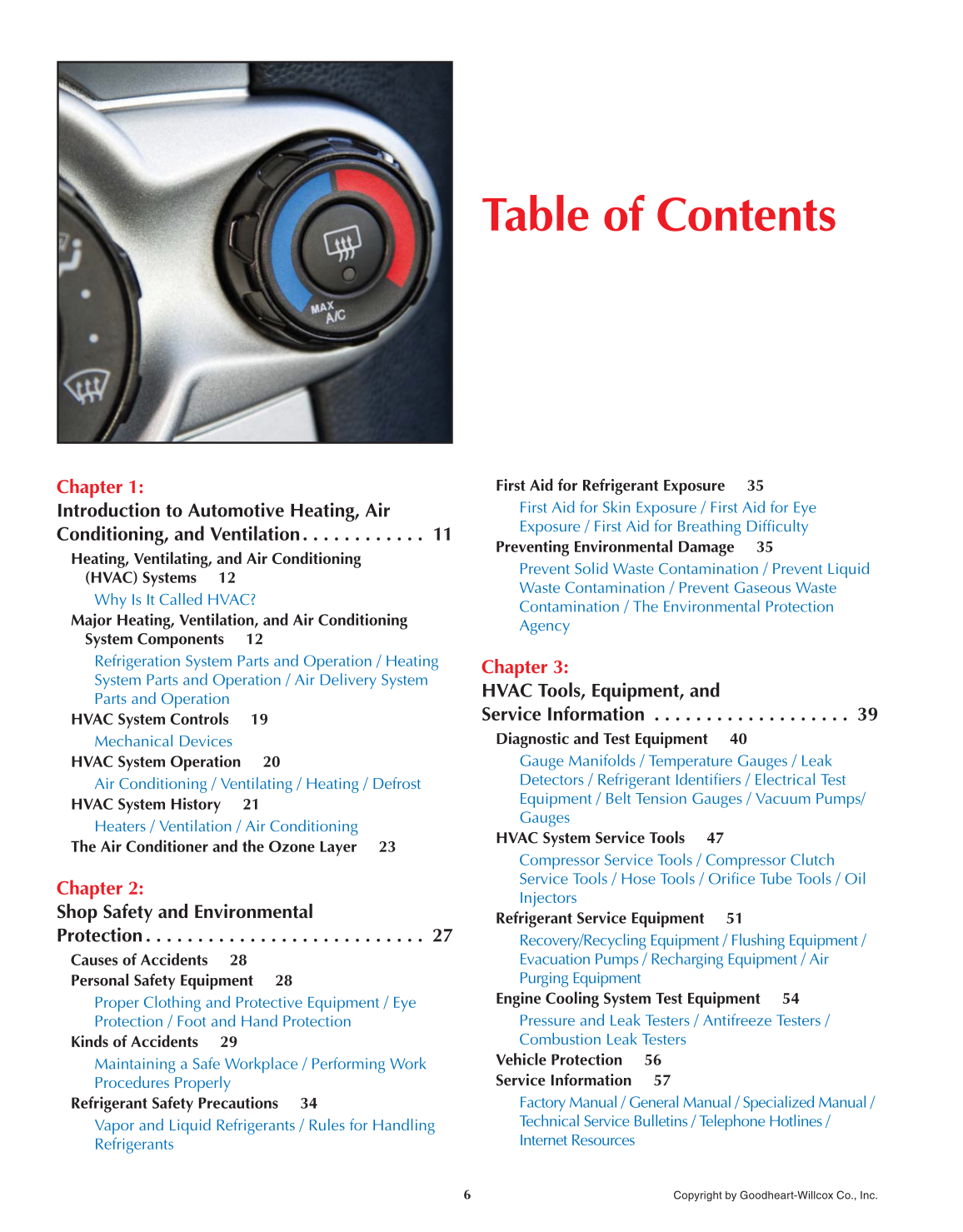 Auto Heating and Air Conditioning, 4th Edition page 6