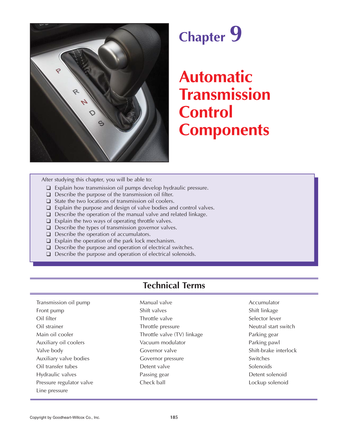 Automatic Transmissions and Transaxles, 4th Edition page 185