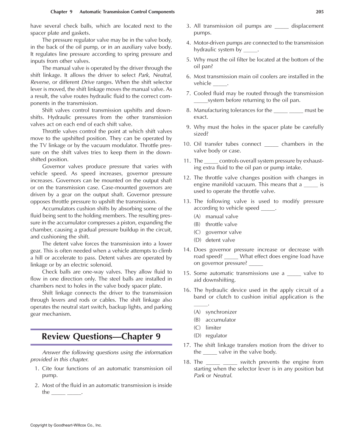 Automatic Transmissions and Transaxles, 4th Edition page 205