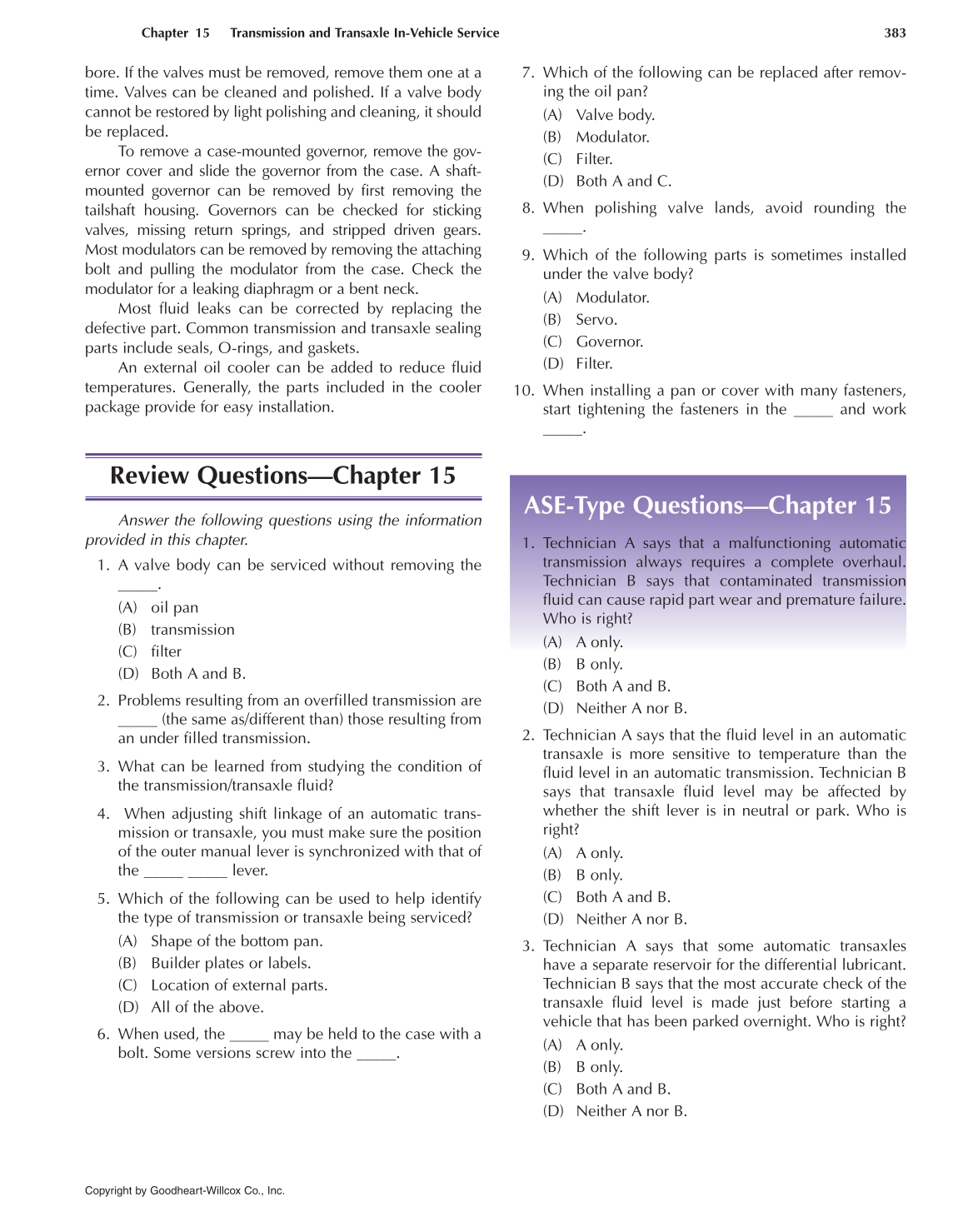 Automatic Transmissions and Transaxles, 4th Edition page 383