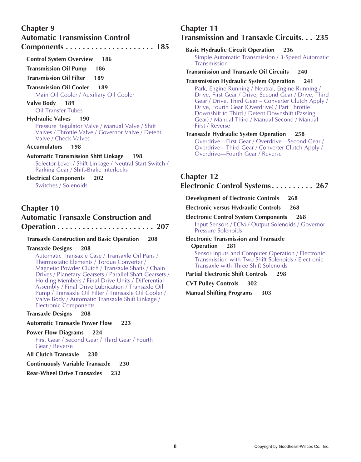 Automatic Transmissions and Transaxles, 4th Edition page 8
