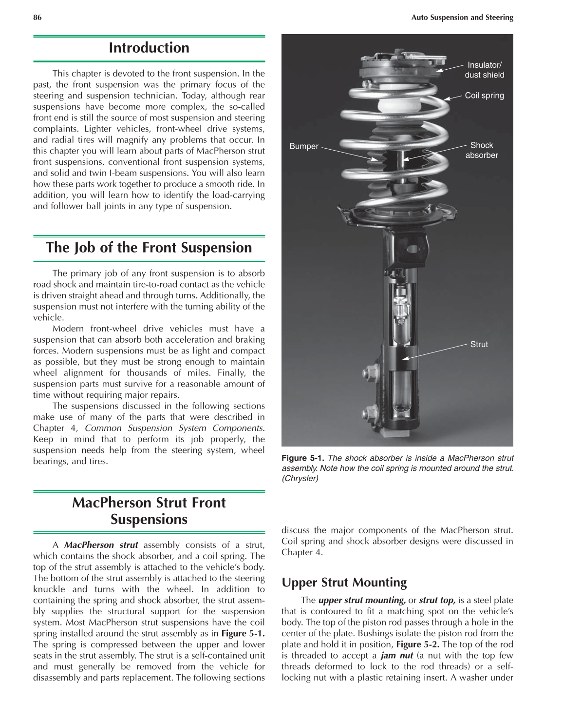 Auto Suspension and Steering, 4th Edition page 86