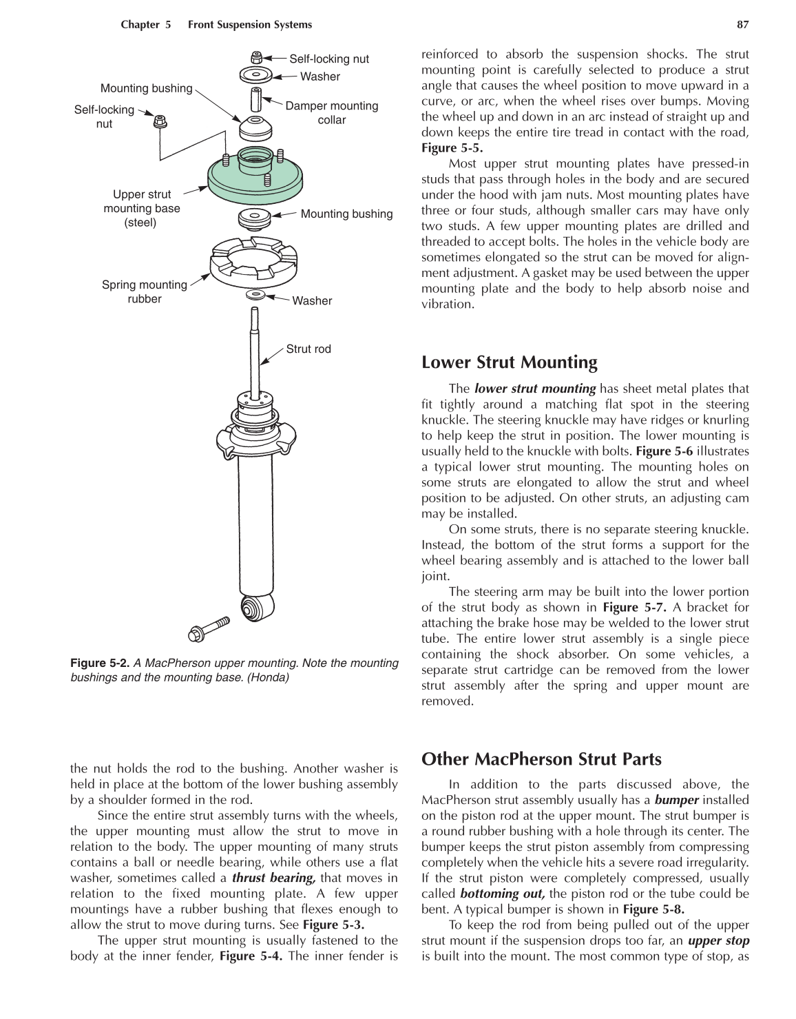 Auto Suspension and Steering, 4th Edition page 87