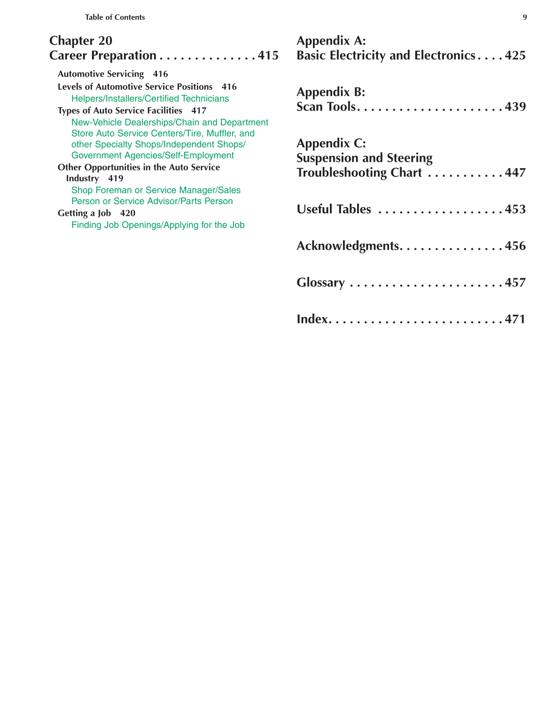 Auto Suspension and Steering, 4th Edition page 9