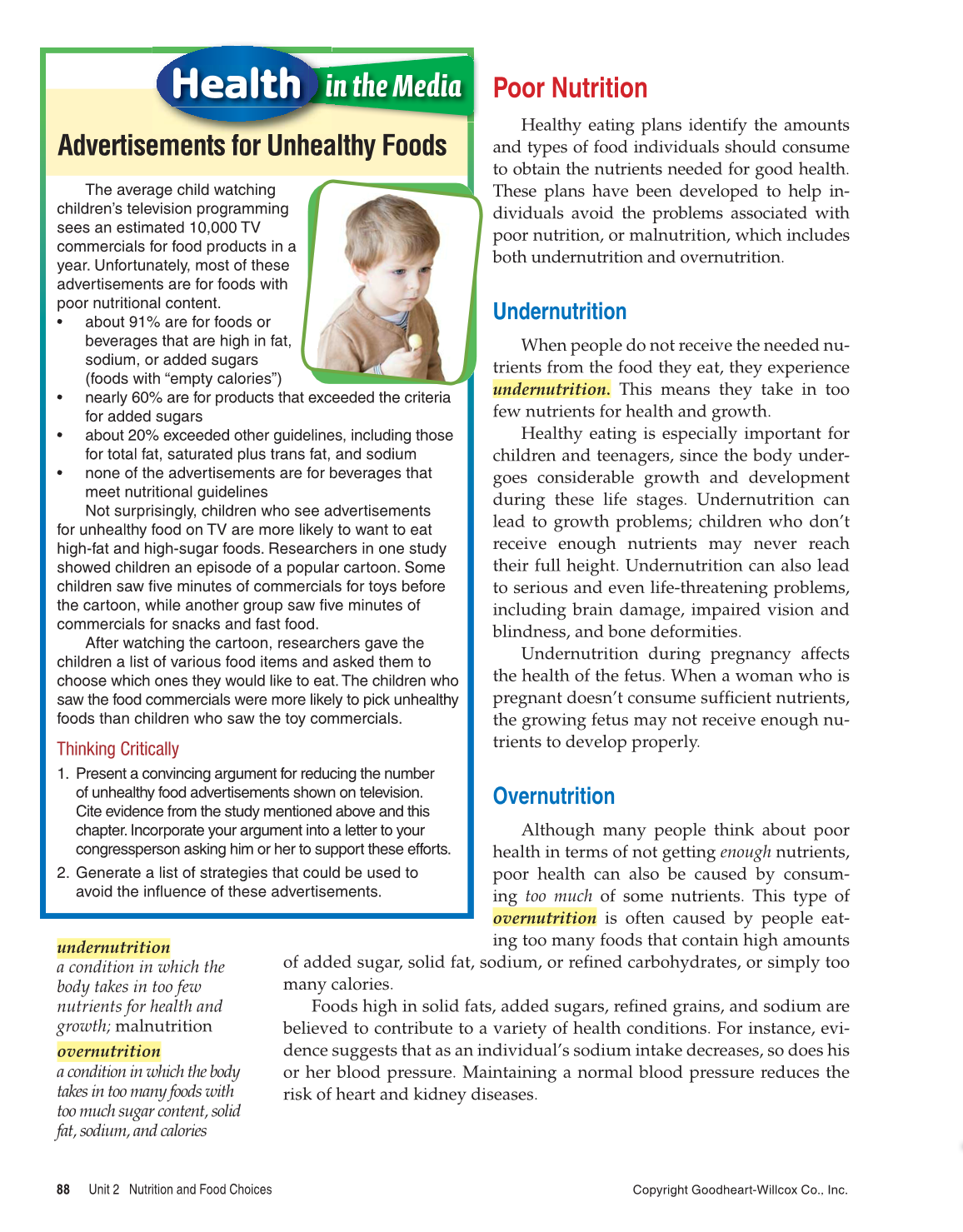 Comprehensive Health, 1st Edition page 88