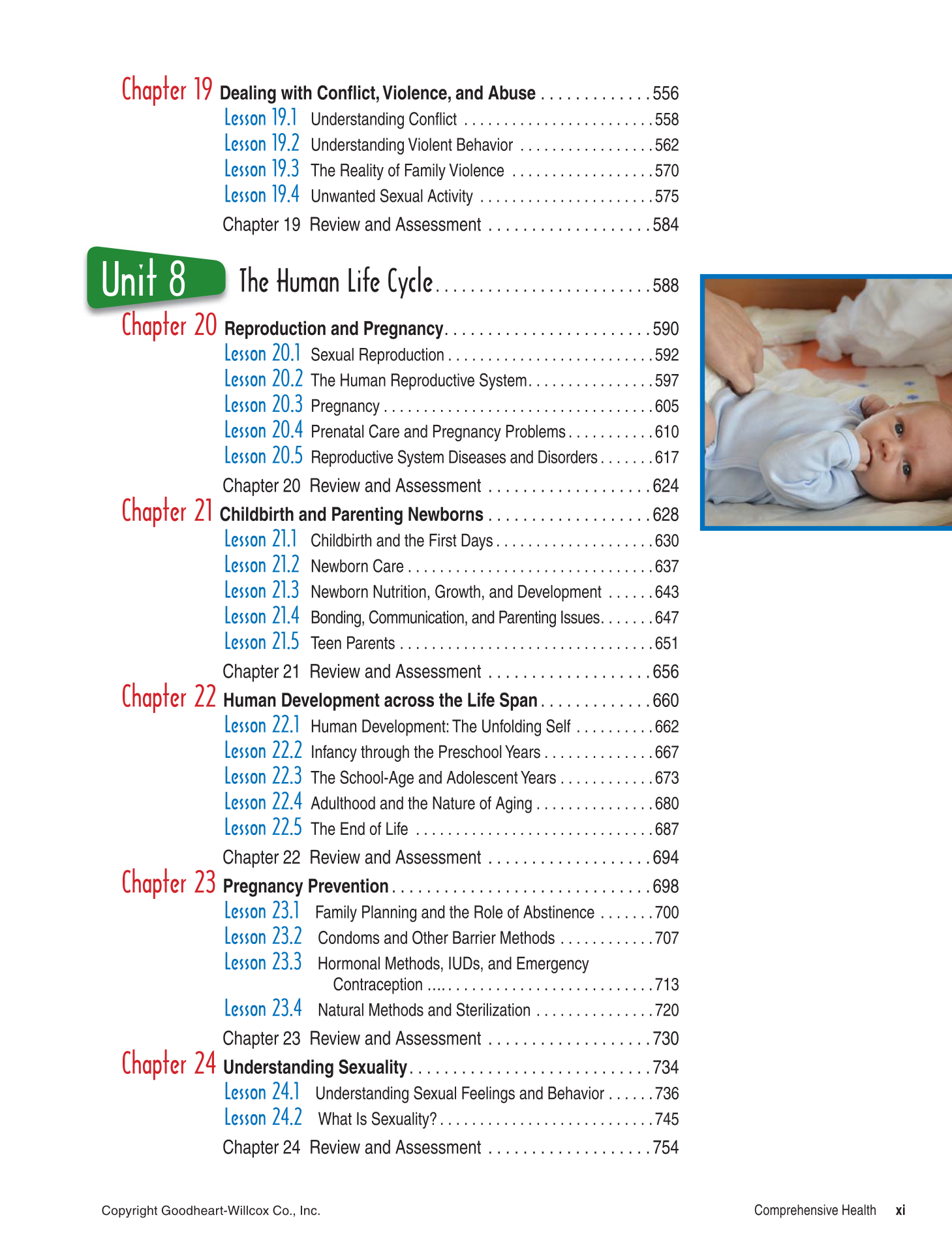 Comprehensive Health, 1st Edition page xi