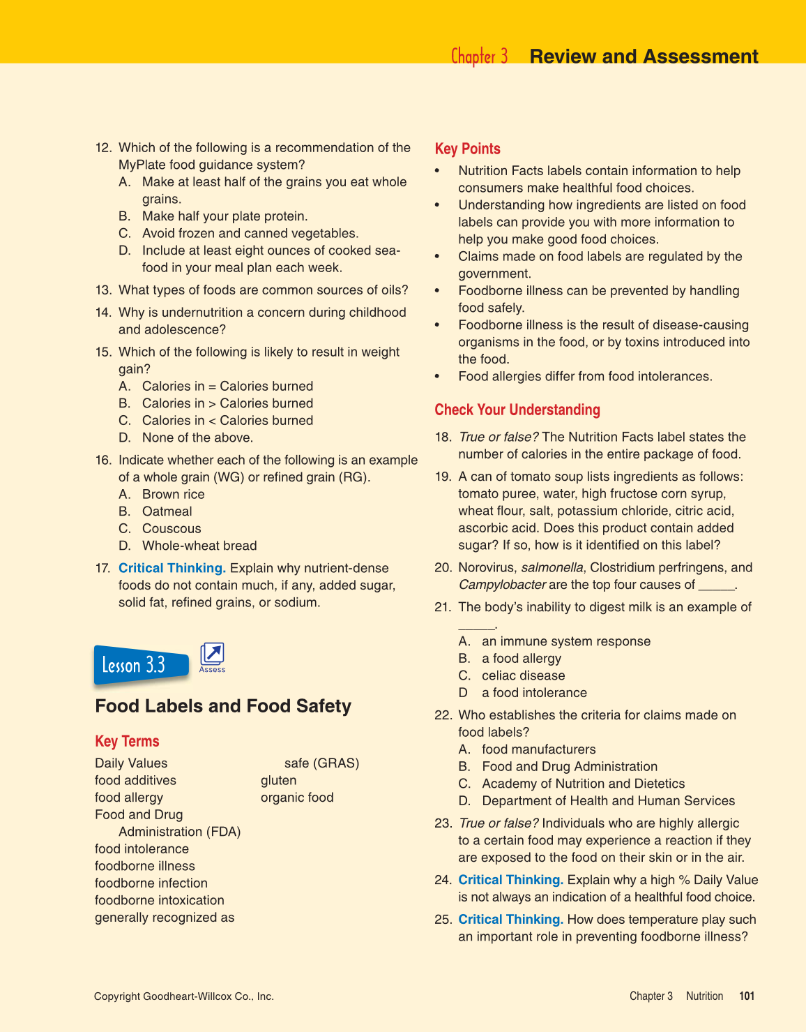 Comprehensive Health, 1st Edition page 101