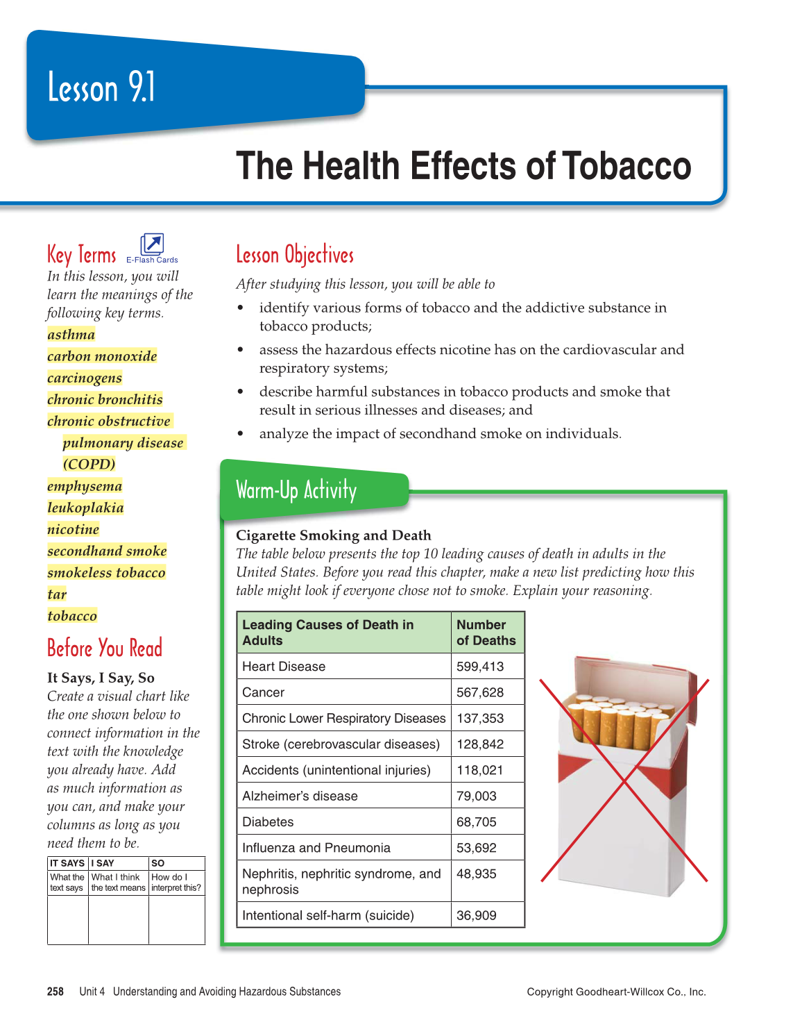 Comprehensive Health, 1st Edition page 258