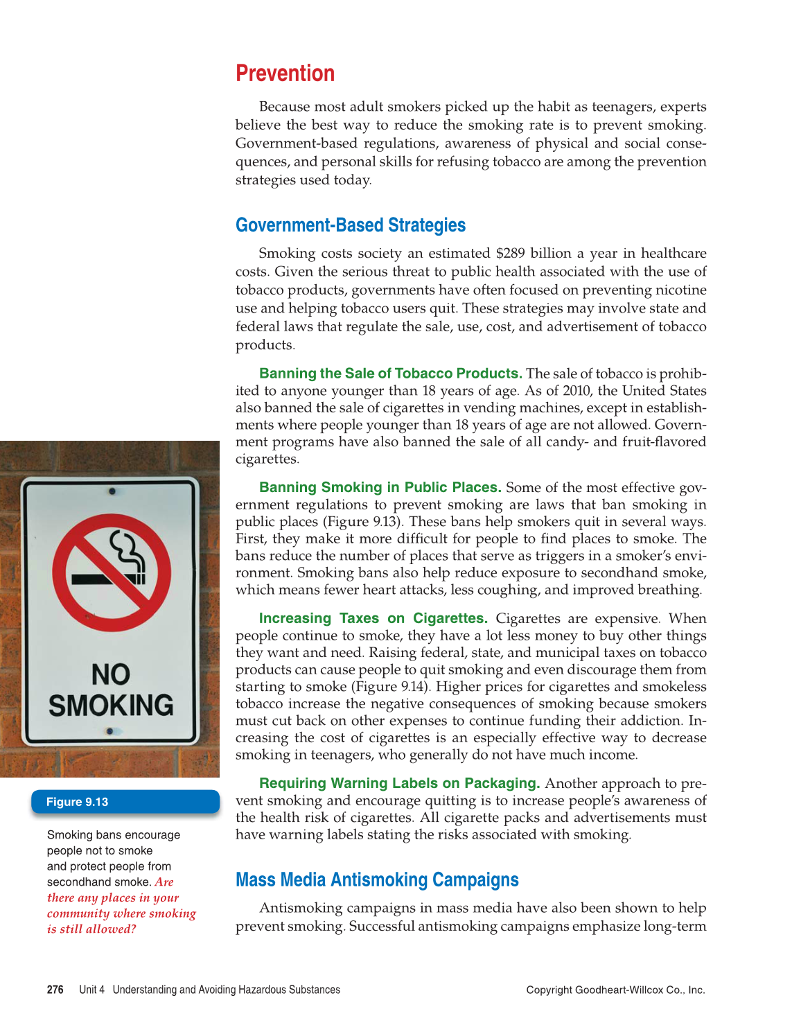 Comprehensive Health, 1st Edition page 276