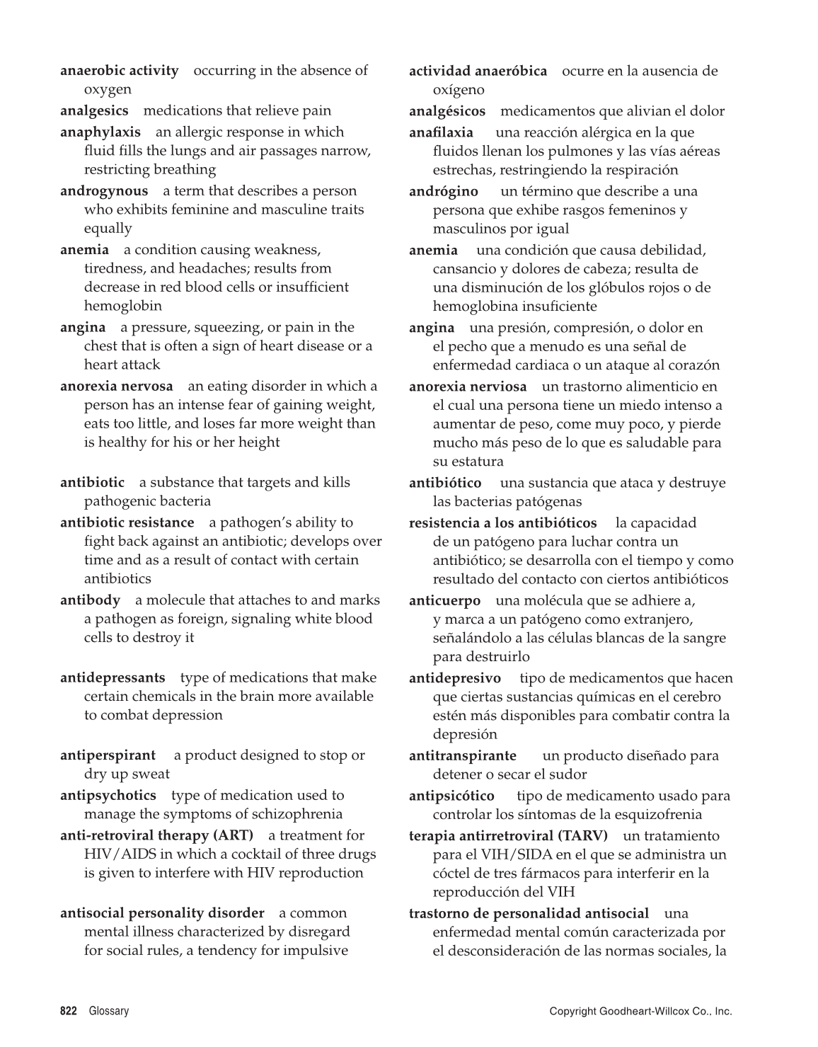 Comprehensive Health, 1st Edition page 822