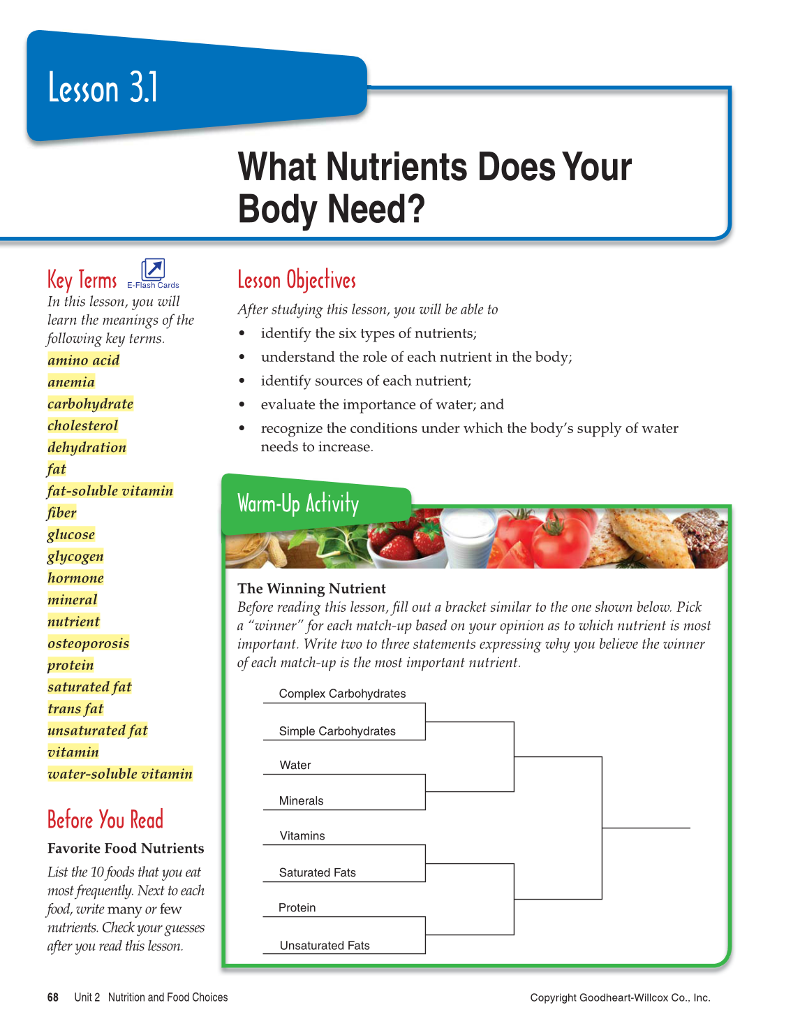 Comprehensive Health, 1st Edition page 68