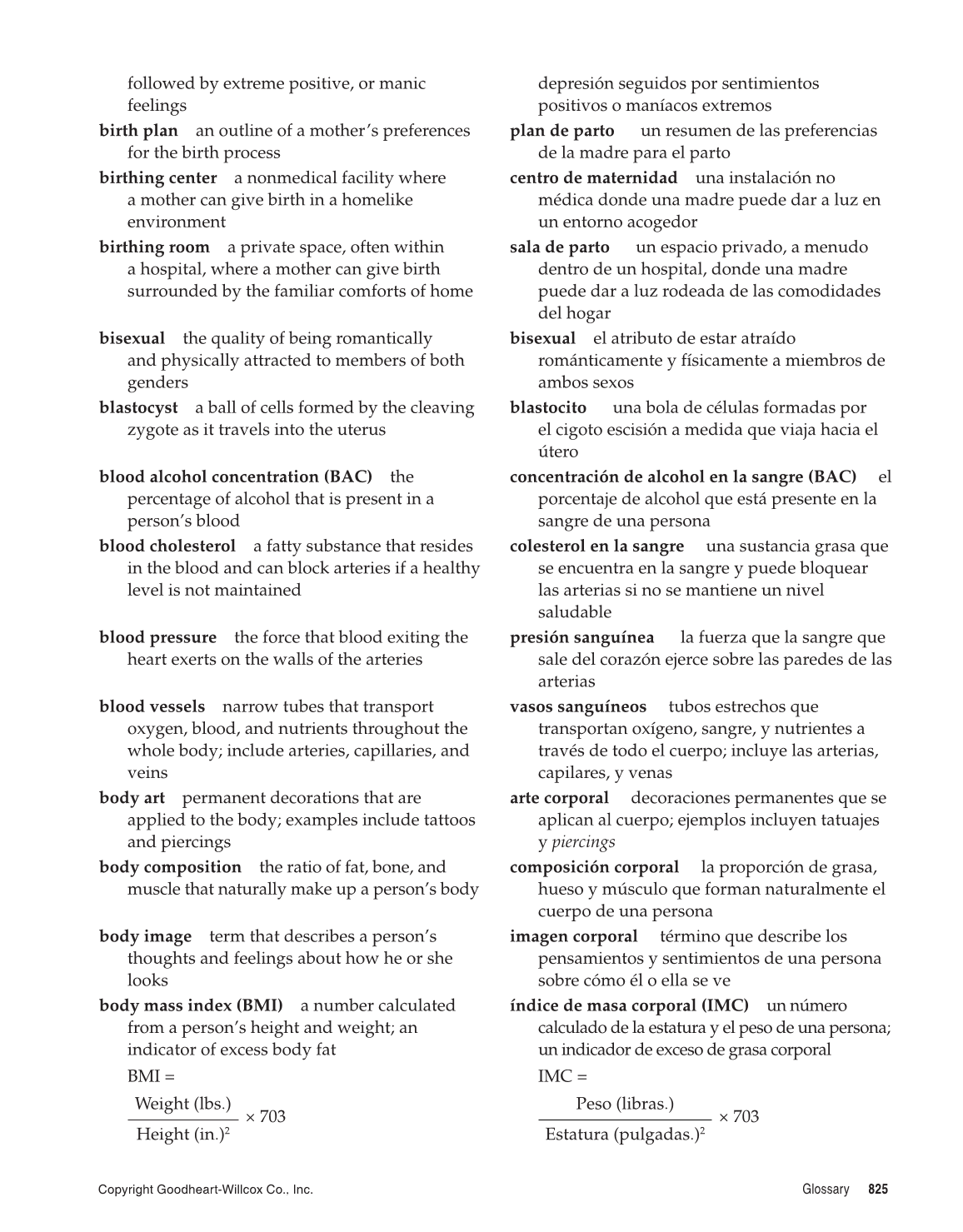 Comprehensive Health, 1st Edition page 825