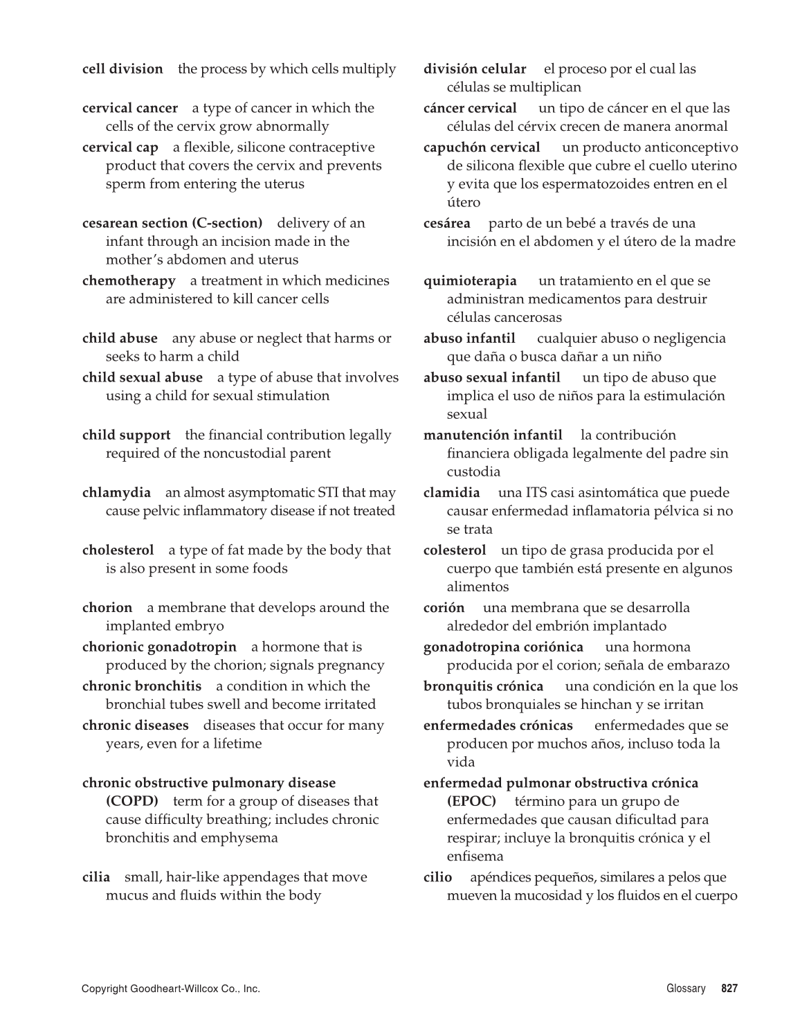 Comprehensive Health, 1st Edition page 827