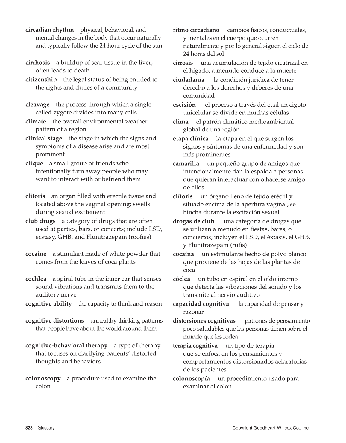 Comprehensive Health, 1st Edition page 828