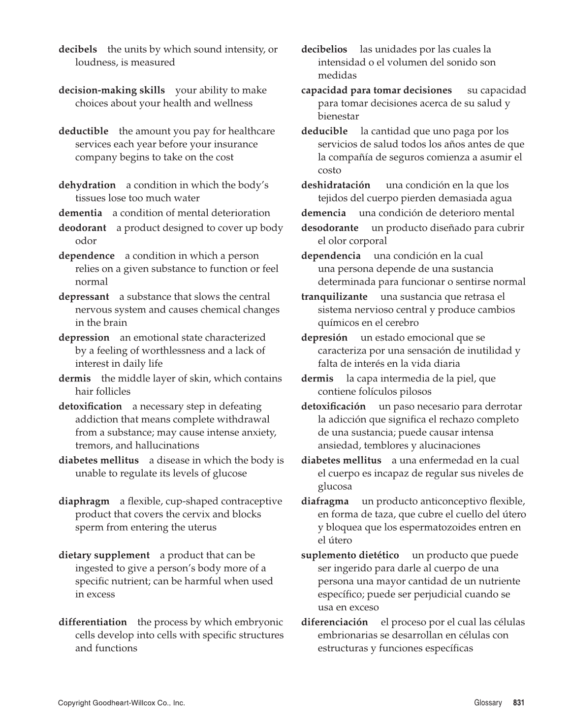 Comprehensive Health, 1st Edition page 831