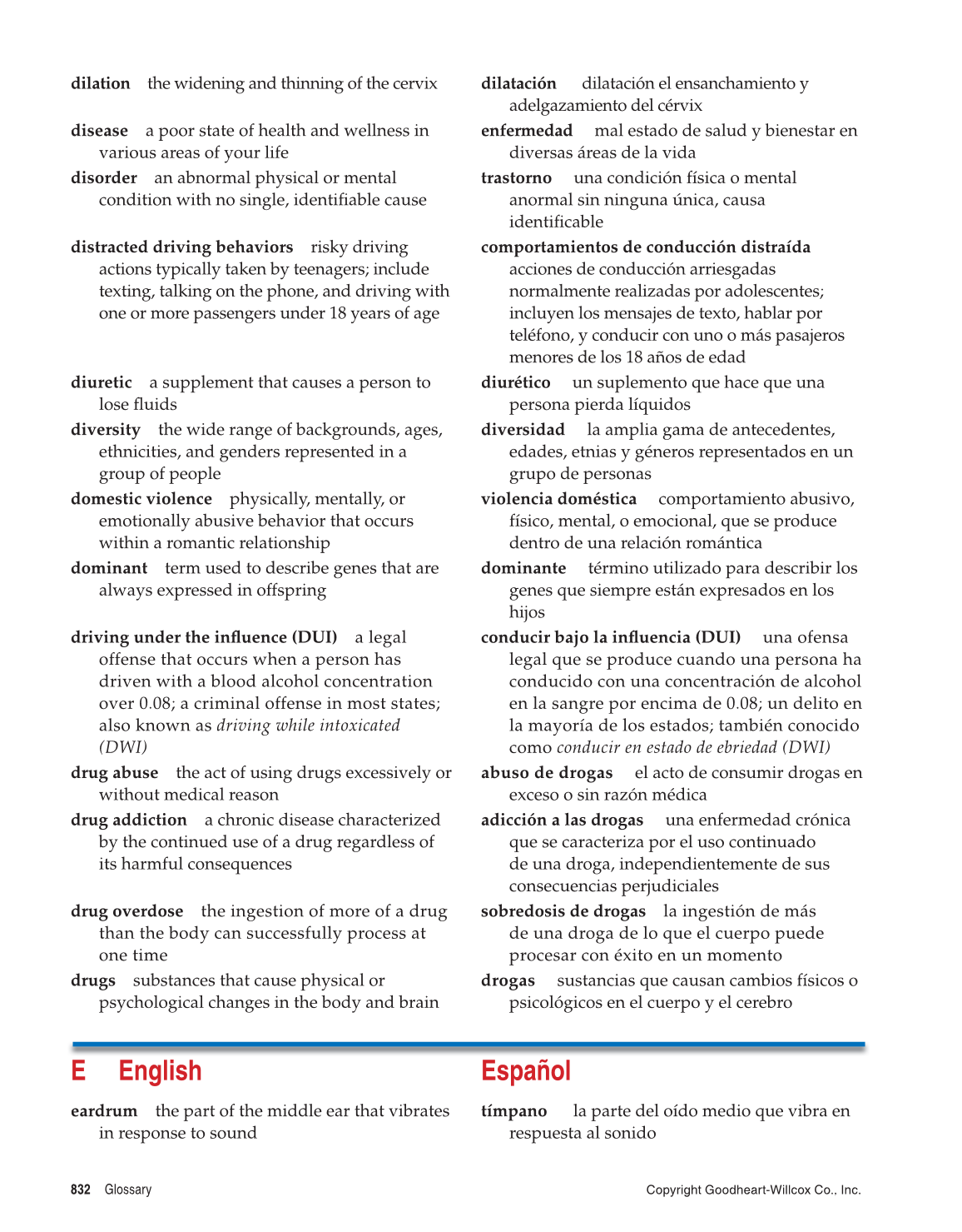 Comprehensive Health, 1st Edition page 832
