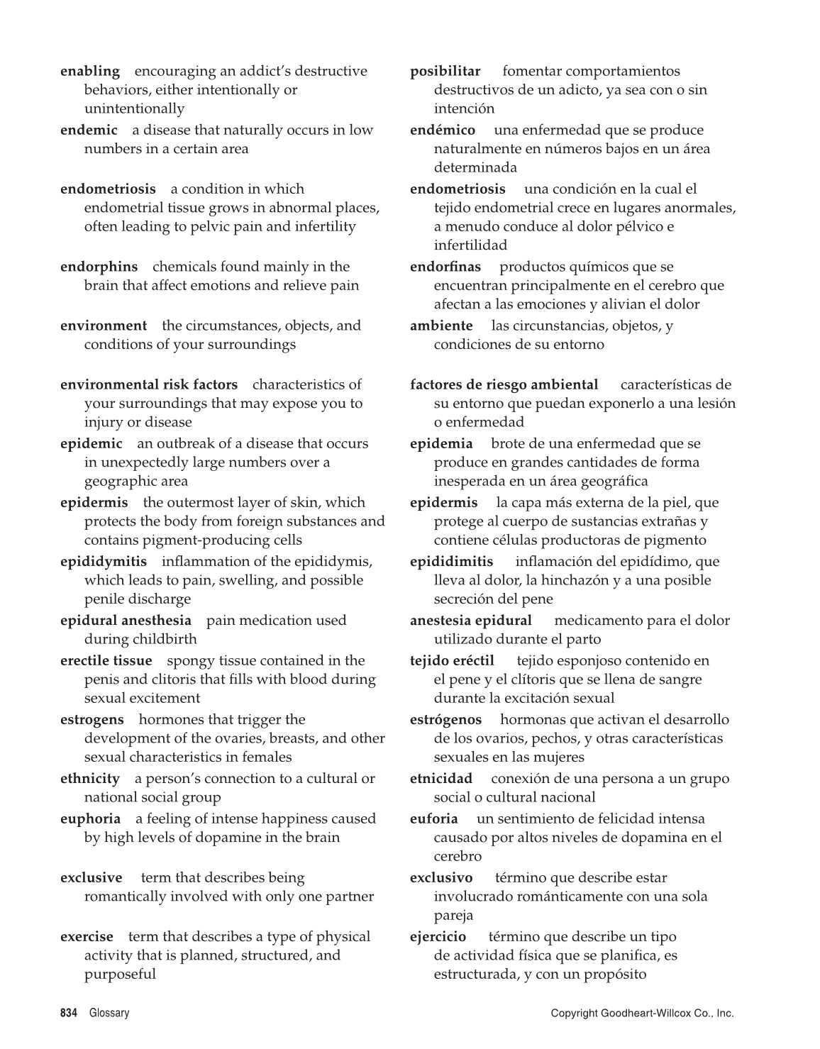 Comprehensive Health, 1st Edition page 834