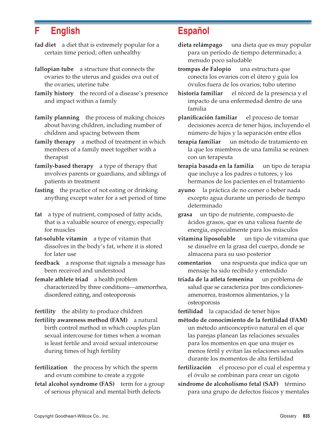 Comprehensive Health, 1st Edition page 835