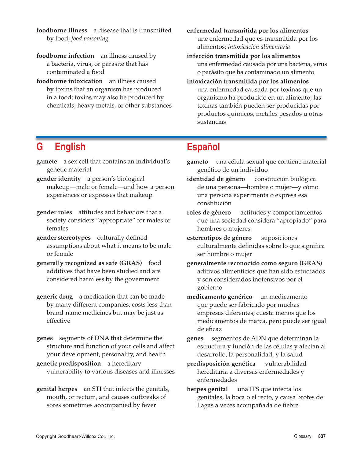 Comprehensive Health, 1st Edition page 837