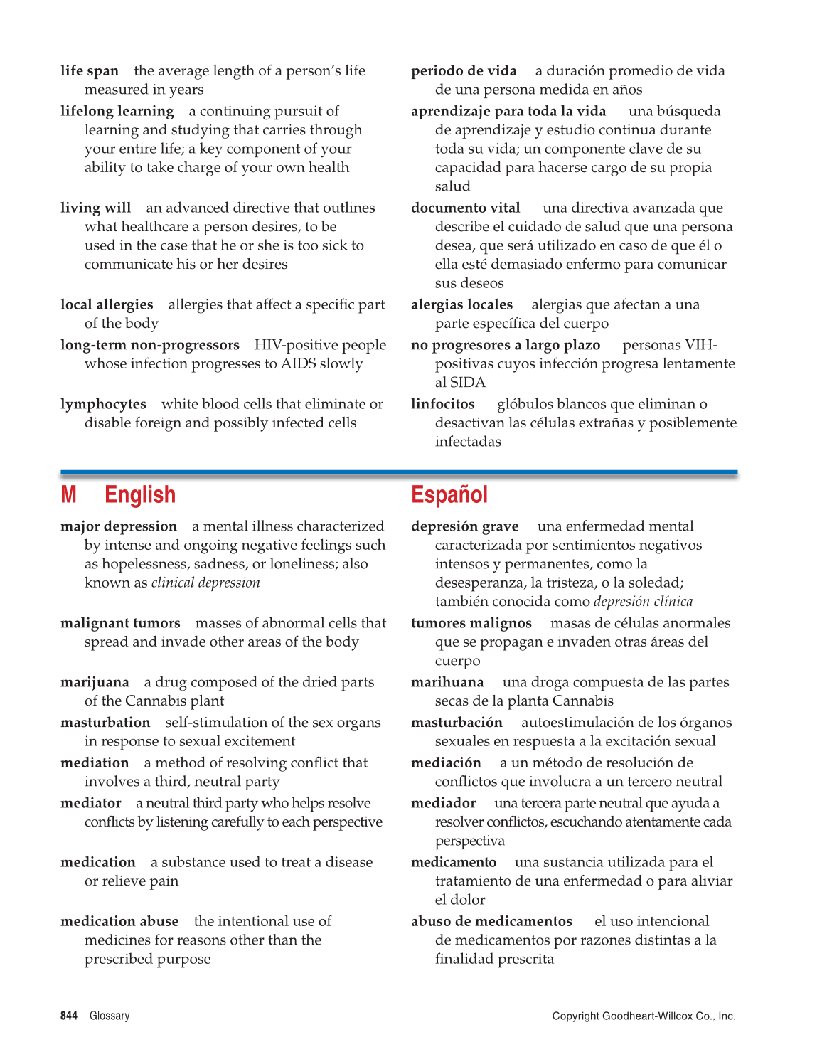 Comprehensive Health, 1st Edition page 844