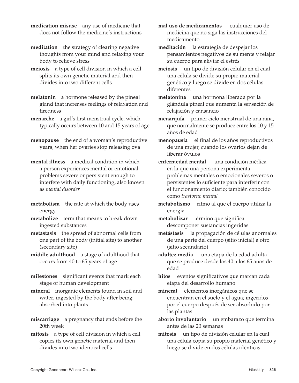 Comprehensive Health, 1st Edition page 845