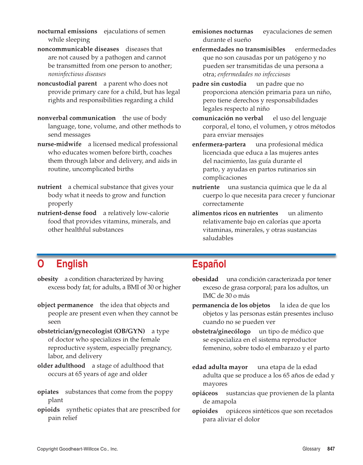 Comprehensive Health, 1st Edition page 847