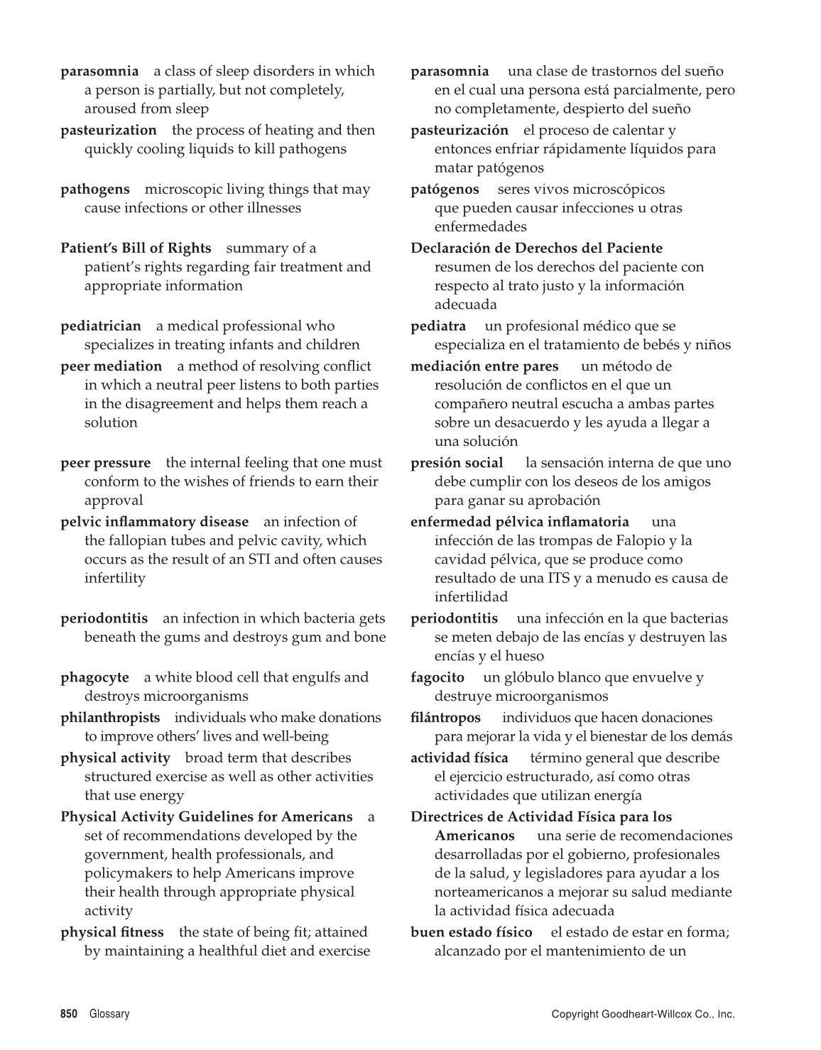 Comprehensive Health, 1st Edition page 850