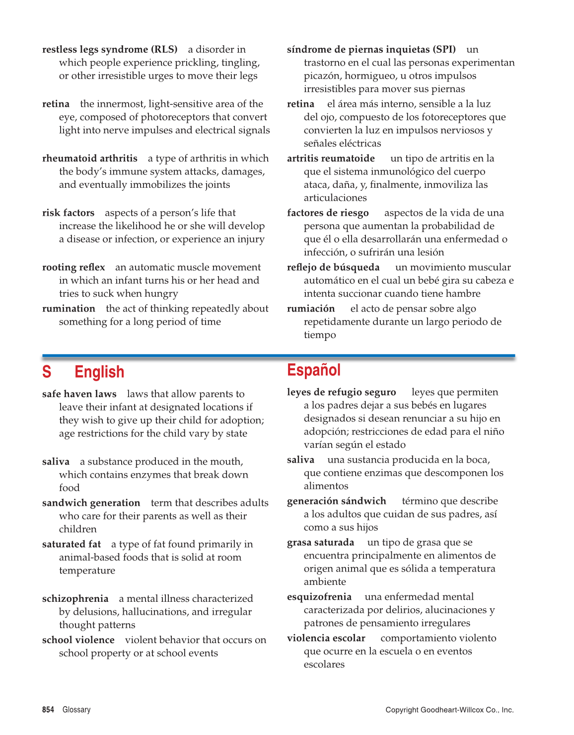 Comprehensive Health, 1st Edition page 854