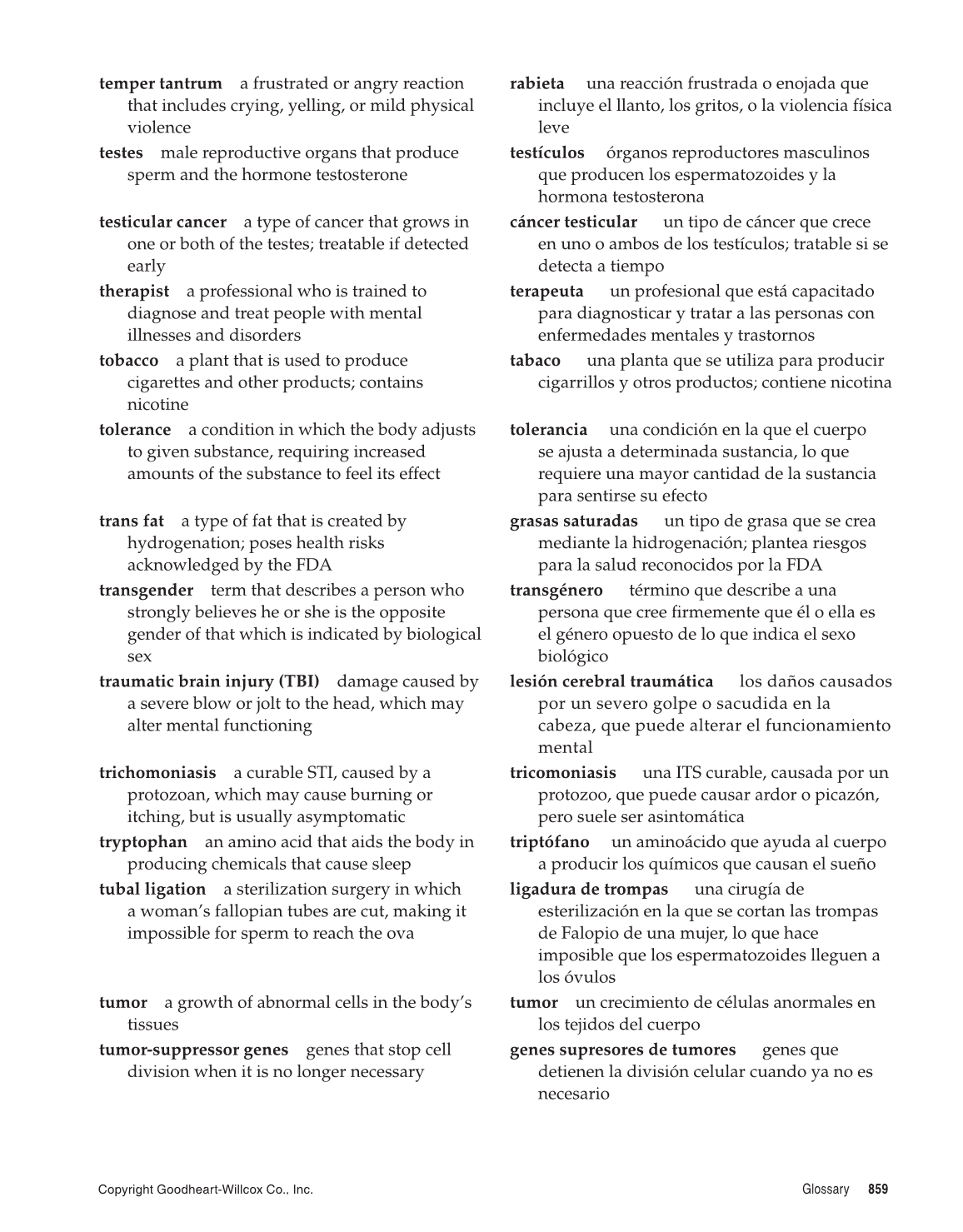 Comprehensive Health, 1st Edition page 859