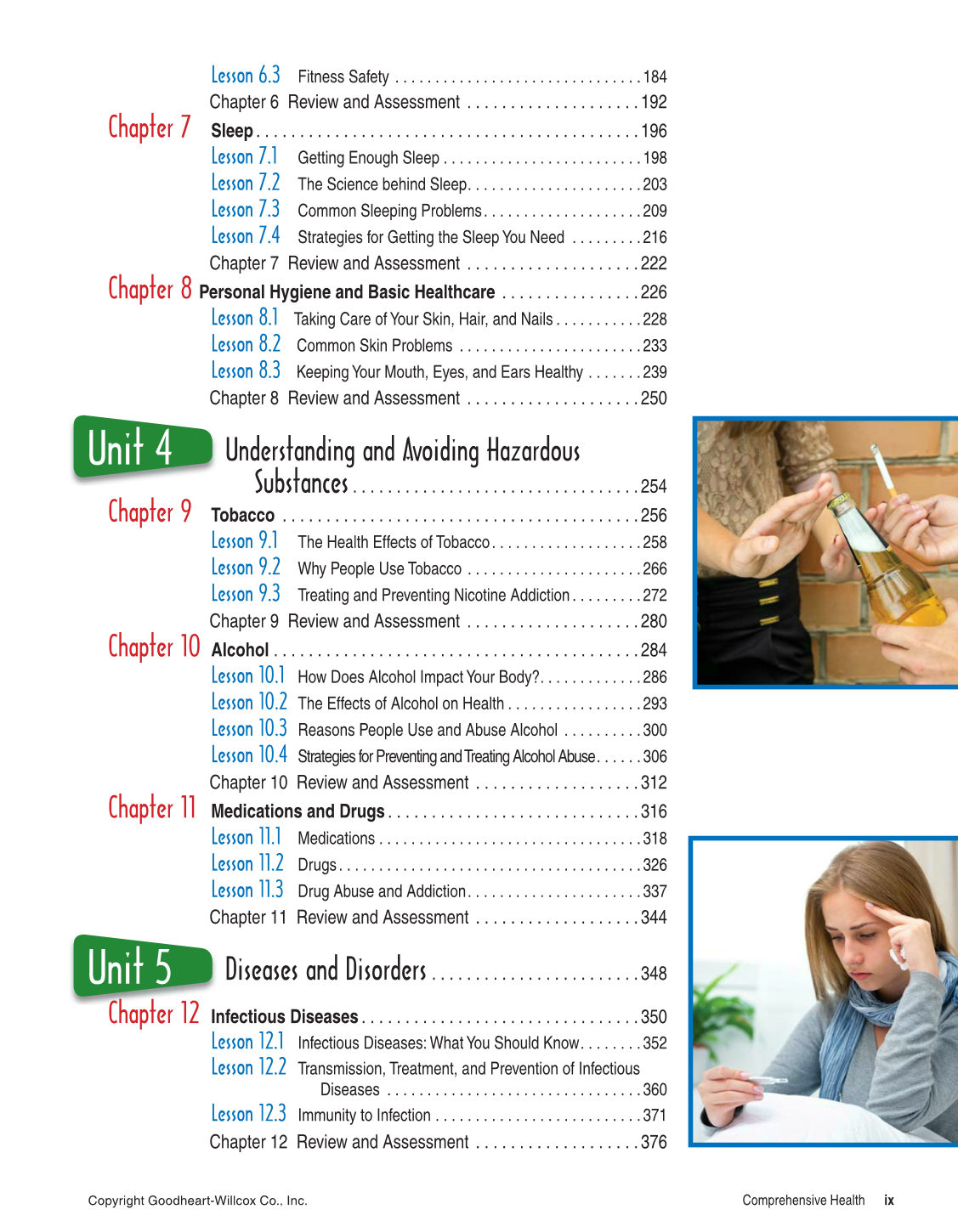 Comprehensive Health, 1st Edition page ix