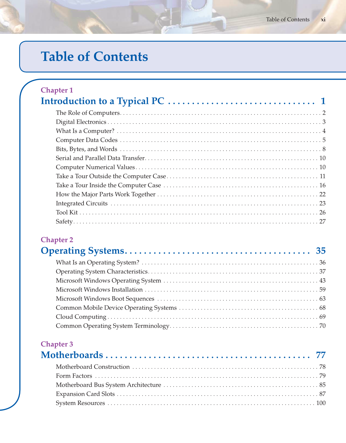 Computer Service and Repair, 4th Edition page xi