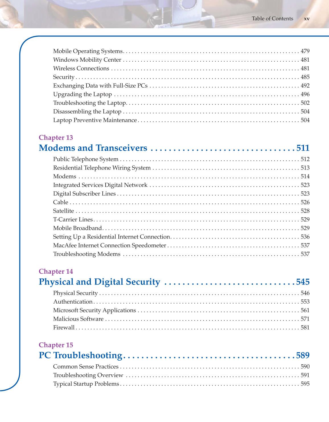 Computer Service and Repair, 4th Edition page xv