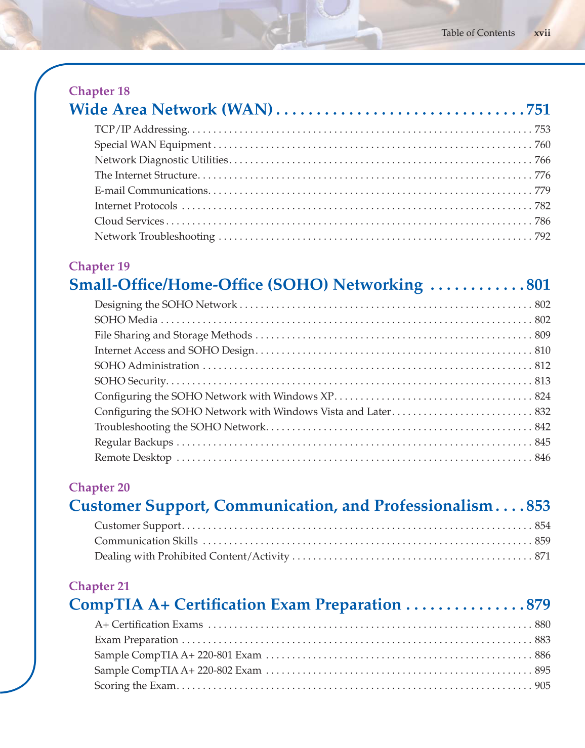 Computer Service and Repair, 4th Edition page xvii