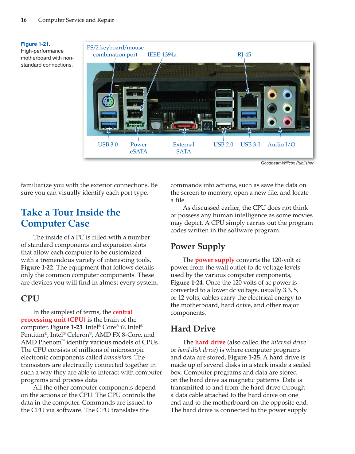 Computer Service and Repair, 4th Edition page 16