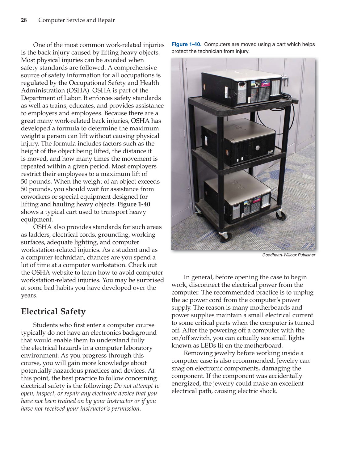 Computer Service and Repair, 4th Edition page 28