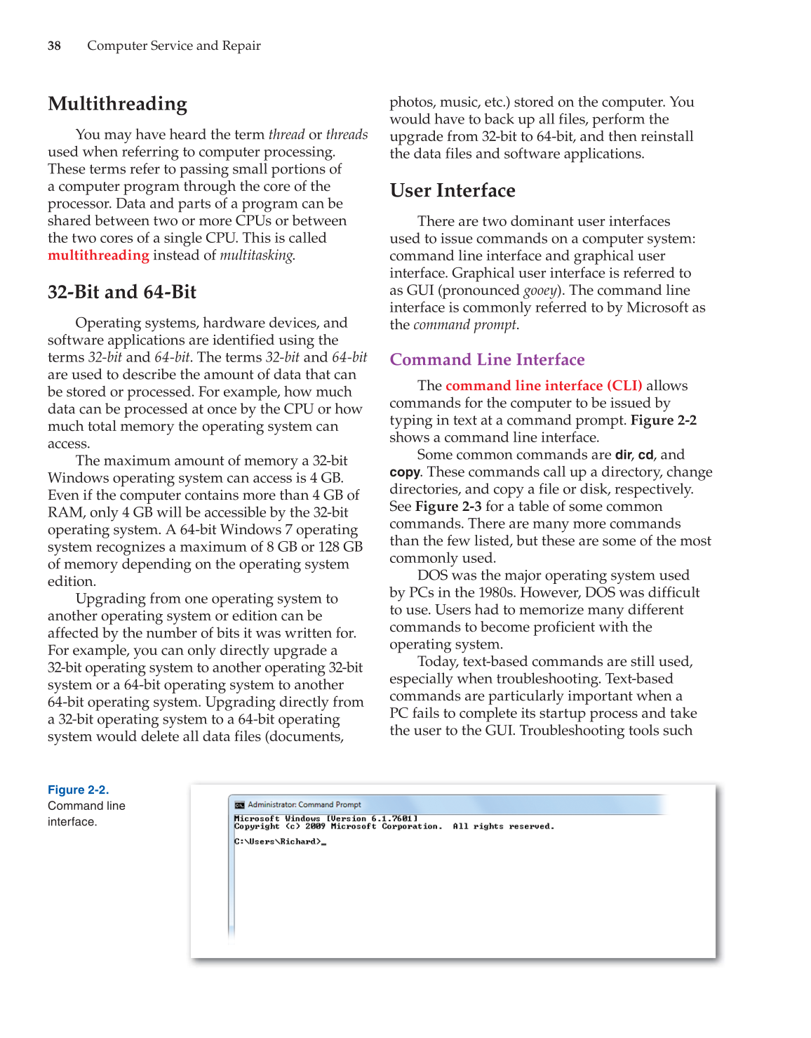 Computer Service and Repair, 4th Edition page 38