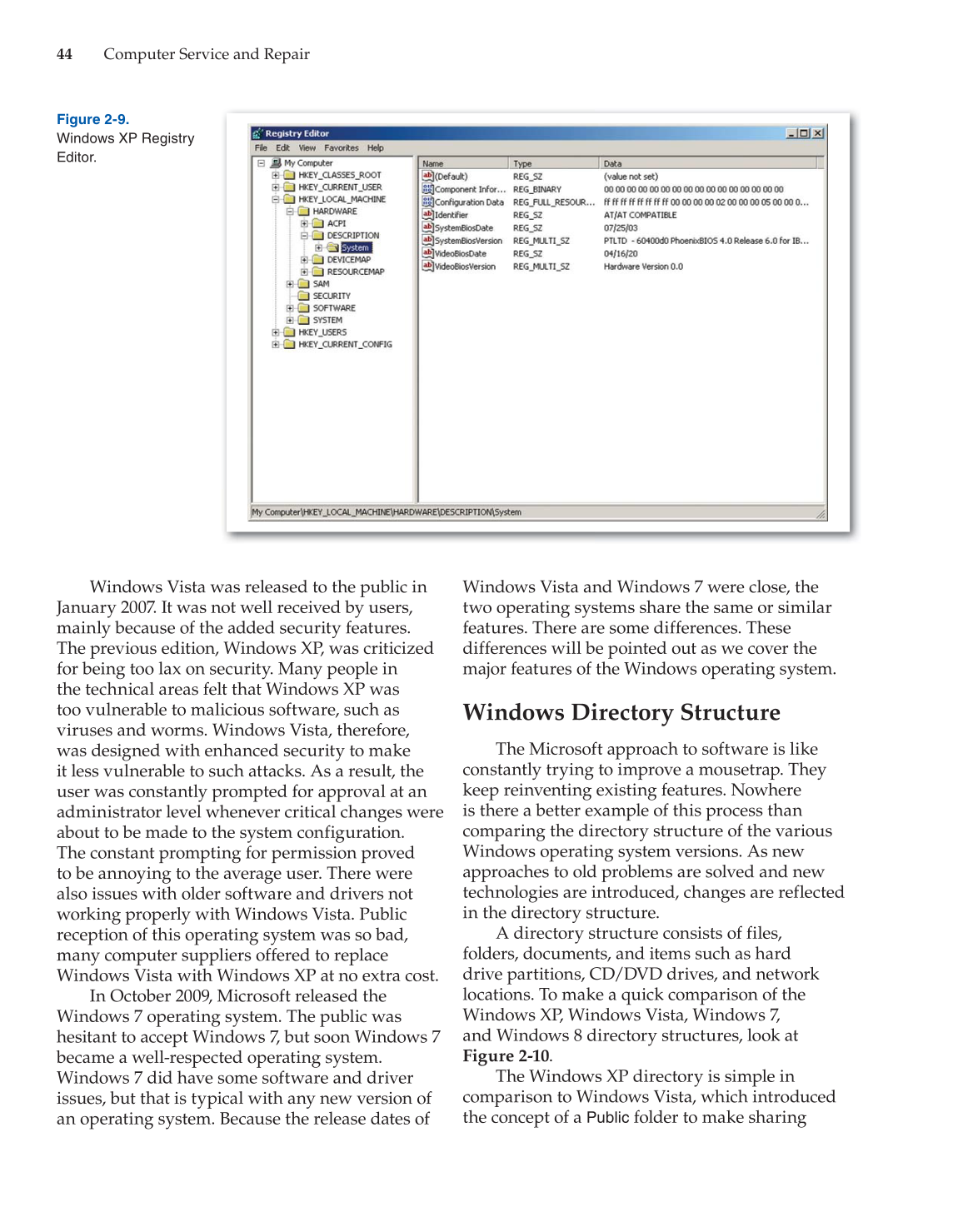 Computer Service and Repair, 4th Edition page 44