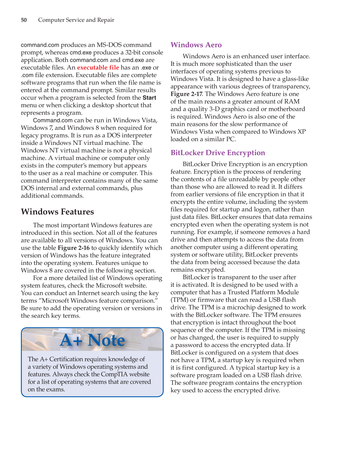 Computer Service and Repair, 4th Edition page 50