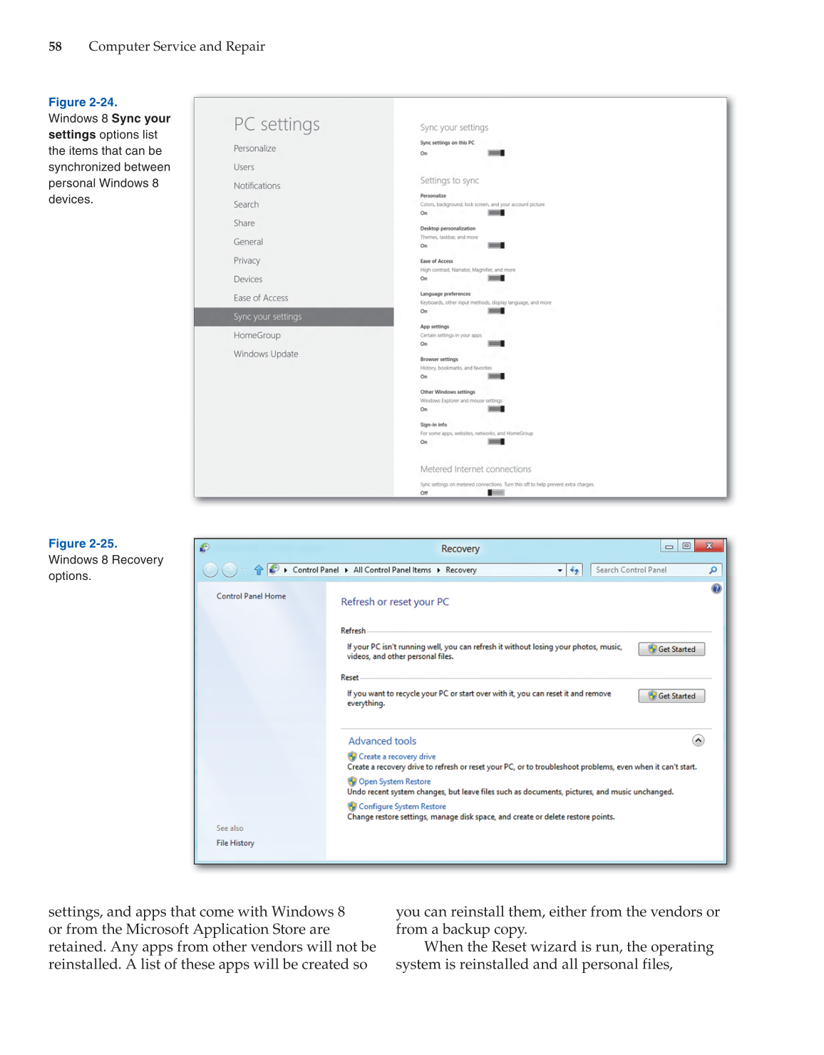 Computer Service and Repair, 4th Edition page 58