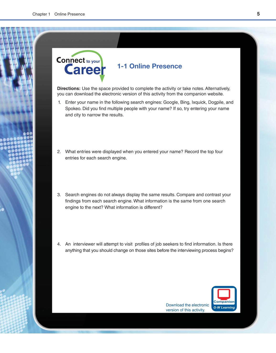 Connect to Your Career, 1st Edition page 5