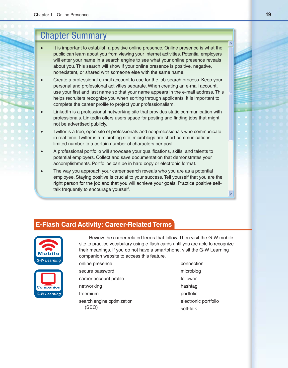 Connect to Your Career, 1st Edition page 19