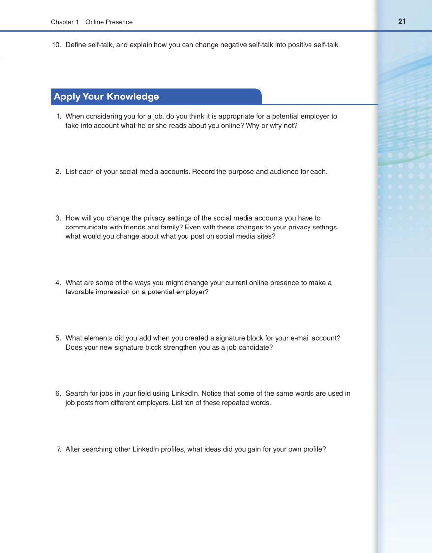 Connect to Your Career, 1st Edition page 21