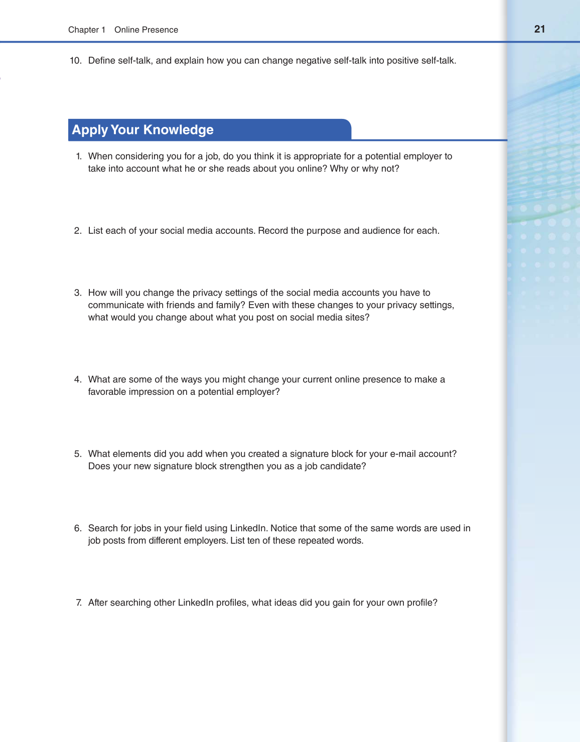 Connect to Your Career, 1st Edition page 21